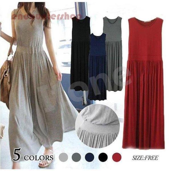 ロングワンピース レディース ワンピース 夏 春秋 きれいめ 長袖 着痩せ 大人 5色 aライン お...