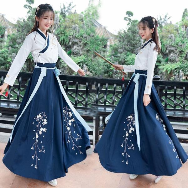 ドレス妖精新鮮なエレガントなフォークダンスステージパフォーマンス唐王朝古代衣装4色中国の伝統的な女性...