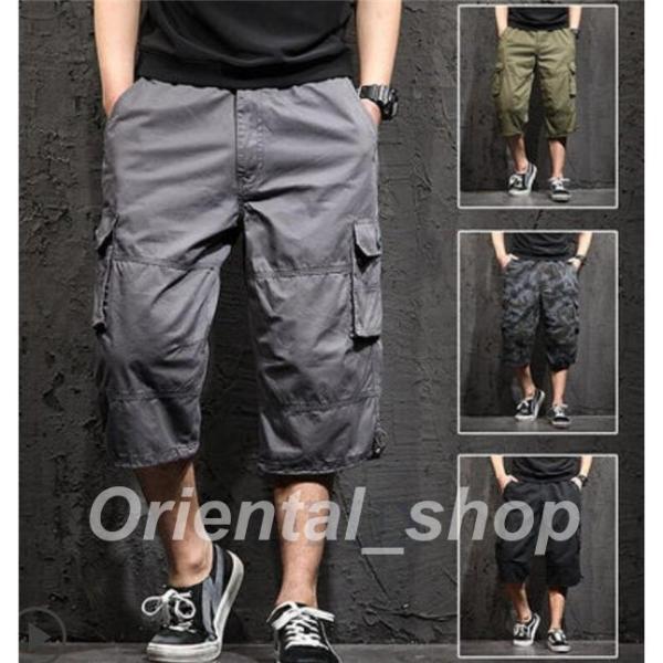 カーゴパンツメンズショートパンツミリタリー短パン夏パンツカジュアルハーフパンツ半ズボンボトムスイージ...