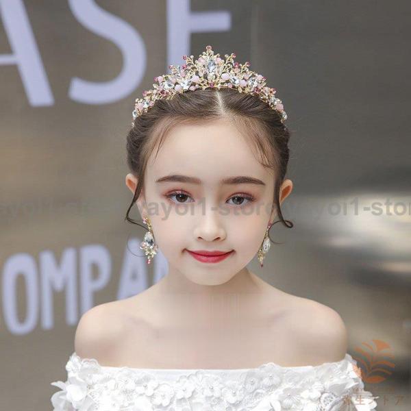 プリンセス ミニ ホワイト ハートティアラ / ミニティアラ アクセサリー お姫様 ティアラ 子供用...