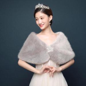 限定SALE 結婚式 フェイクファー ボレロ ...の詳細画像2