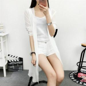 サマーカーディガン レディース シフォン 透け...の詳細画像1