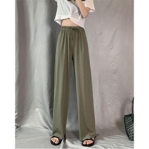 パンツレディース ワイドパンツ 秋 アイスシル...の詳細画像2