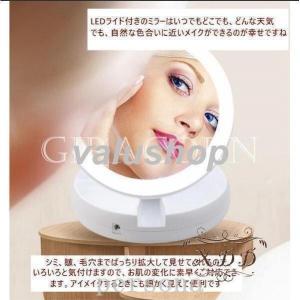 LED化粧鏡拡大鏡両面化粧鏡収納ボックス付き卓...の詳細画像4