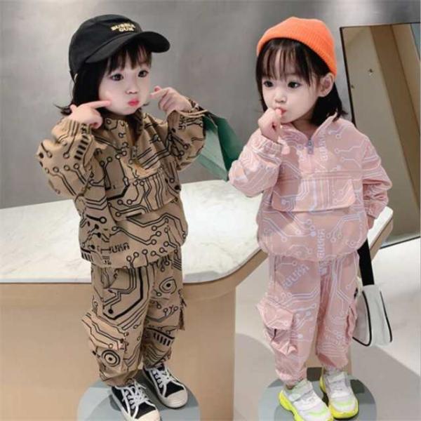 可愛い子供パーカー トレーナーセットアップ長袖トップスズボンキッズ子ども服 コート 春用 ガールズ春...