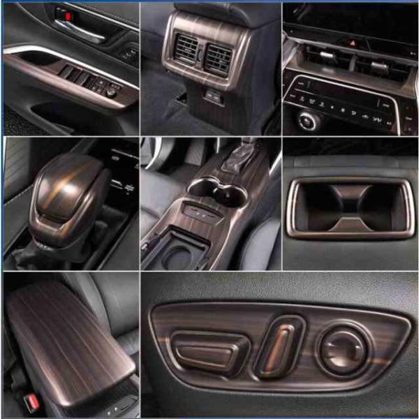 ハリアー80系 インテリアパネル アクセサリー 新型ハリアー 木目調 ステアリングカバー 飾り付け ...