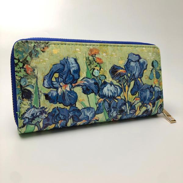 名画(洋画)長財布 花 絵画 大容量 薄い ギフト 小銭入れ 付き 誕生日 アート ロングウォレット...