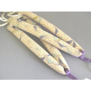 女性用鼻緒　麻の葉文様　7042　アイボリー