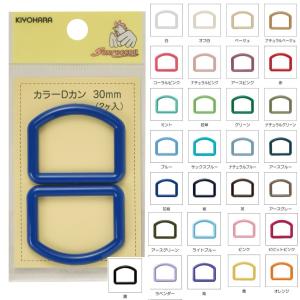 カラーDカン30ミリ 2個入り プラスチック / KIYOHARA 手芸 ハンドメイド サンコッコー メール便