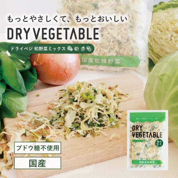 ブドウ糖不使用 乾燥野菜 国産 DRYVEGETABLE 和野菜ミックス ドライベジ 味噌汁 化学調...