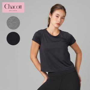 チャコット ヨガウェア トップス ドライストレッチリフレクターTシャツ 256210-3513-53 2025AW 秋 冬 半袖 レディース 吸水速乾 吸汗 リフレクター 送料無料