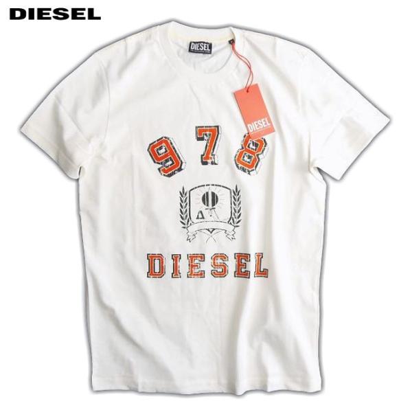 DIESEL ディーゼル プリント Tシャツ T-DIEGOR-E11 オフホワイト Mサイズ Lサ...