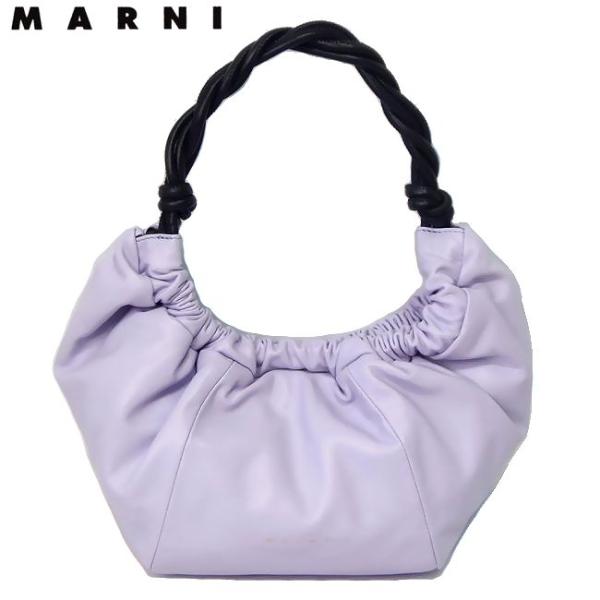 MARNI マルニ Twirl mini bag ツイルバッグ レザー トート ライラック 新品 S...