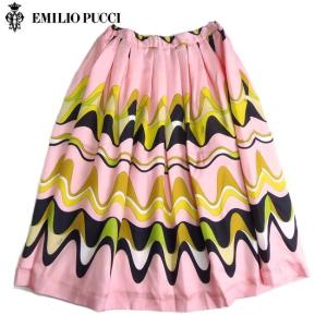 EMILIO PUCCI エミリオ プッチ キッズ ビバーラ柄　シルクナイロン プリーツスカート【新品】SALE ブランド 子供服 女の子 シモネッタ 6歳 8歳｜style-import