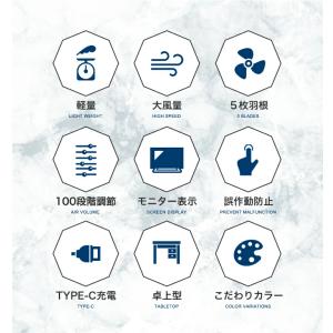 扇風機 ハンディファン 軽量 強風 手持ち 卓...の詳細画像3