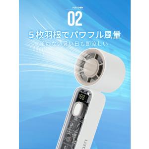 扇風機 ハンディファン 軽量 強風 手持ち 卓...の詳細画像5