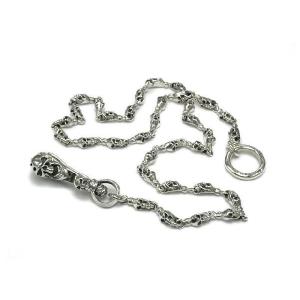 シルバーアクセサリー シルバー925 スターリングシルバー ウォレットチェーン ハイセンスなスカルリンク