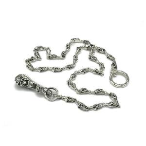 シルバーアクセサリー シルバー925 スターリングシルバー ウォレットチェーン ハイセンスなスカルリンク