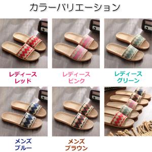 麻スリッパ ルームシューズ 室内 春 夏 メン...の詳細画像1