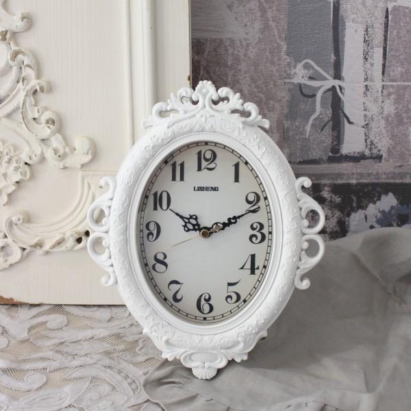 置時計 無音 ホワイト 軽量 アンティーク調クロック 置き時計 ビクトリアンパレス 掛時計 スイープ...