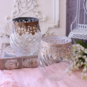 専用　アンティーク花瓶 フラワーベース ガラス製 ベース 花瓶 アンティーク風