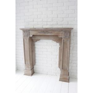 アンティーク風 木製　白　マントルピース　暖炉 東谷 マントルピース 暖炉 ホワイト おしゃれ 杉 木製 北欧 小物 装飾