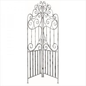 アイアンパネル フェンス 建具 仕切り アンティーク ブロカント アイアンパネル パーテーション アンティークホワイト