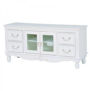 テレビボード テレビ台 120cm 猫脚 洋風 ヨーロピアン 白家具