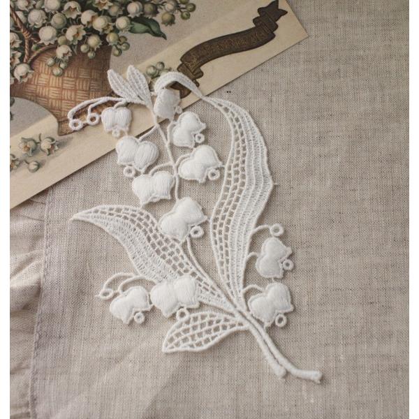 すずらん スズラン 鈴蘭 レースモチーフ ケミカルレース モチーフ レース 飾り ミュゲ 手芸 材料...