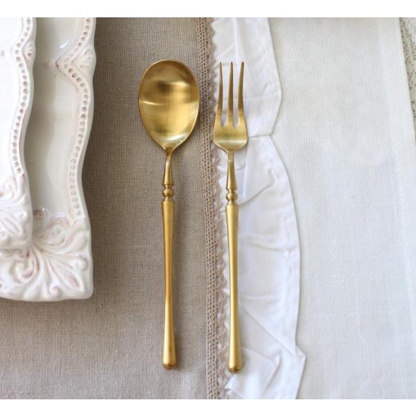 PARIS デザートカトラリー ゴールド ケーキフォーク ティースプーン ステンレス製 おしゃれ マ...