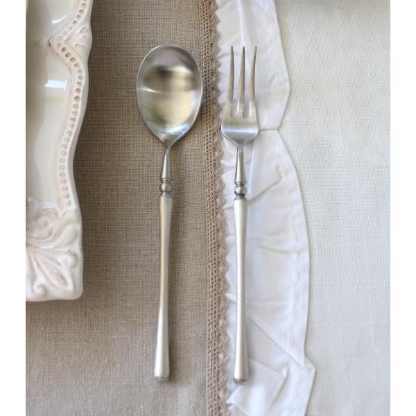 PARIS デザートカトラリー シルバー ケーキフォーク ティースプーン ステンレス製 可愛い 輸入...