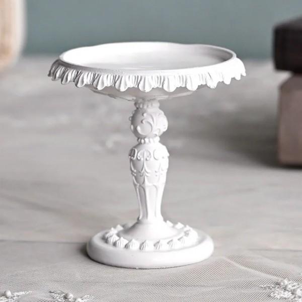 ミニスタンドトレイ トレイスタンド 飾り台 ホワイト オブジェ キャンドルホルダー (1510) 可...