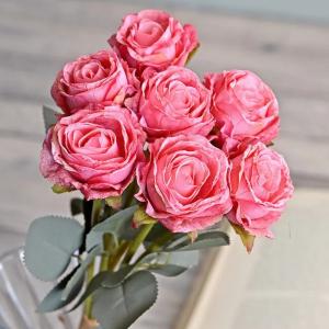 造花 薔薇 (ピンク587) 花束 7本セット...の詳細画像2