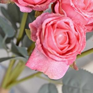 造花 薔薇 (ピンク587) 花束 7本セット...の詳細画像5