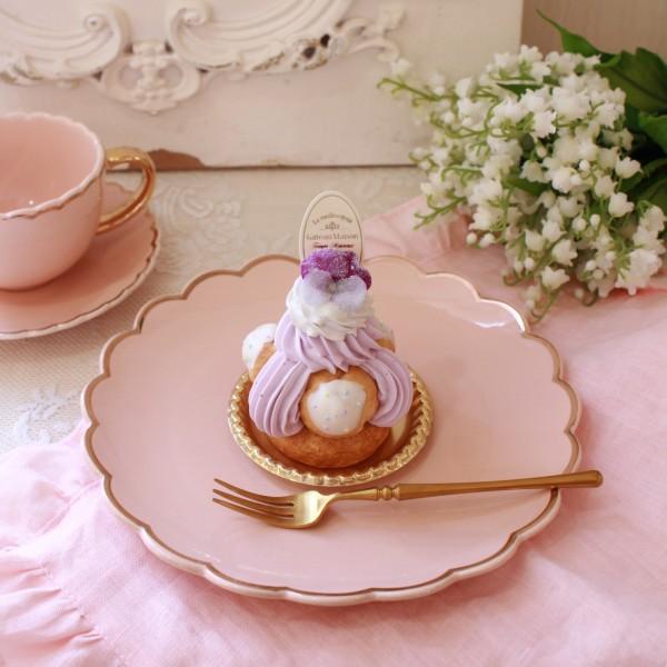 プレート ピンク デザートプレート ケーキ皿 ケーキプレート マチルドエム フランス（946）磁器 ...