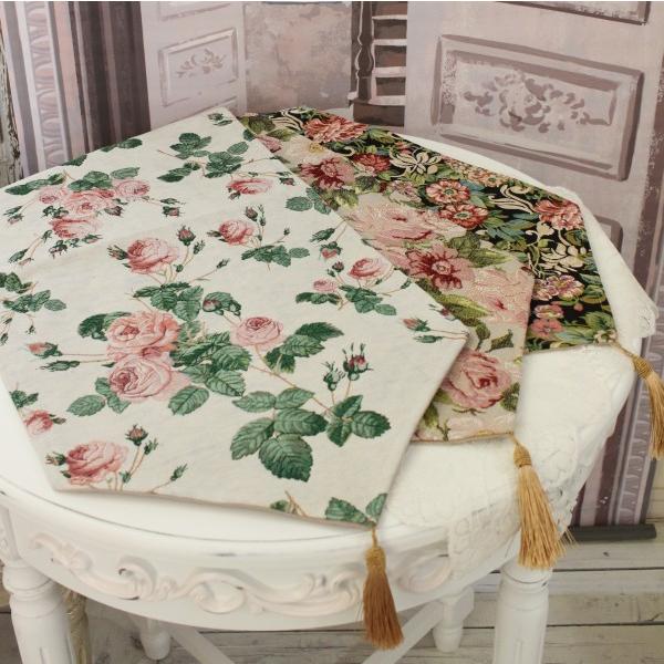 テーブルランナー 80 M 敷物 ゴブラン ドイリー テーブルセンター テーブルクロス 高級 花柄 ...