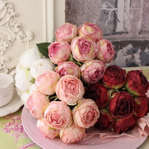 ローズブーケ バラ 薔薇 ブーケ フラワーブーケ 造花 ピンク ホワイト モーブ ワイン アーティフ...
