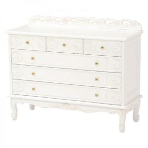 HAGiHARA（萩原） アンティーク チェスト 木製 4段 完成品