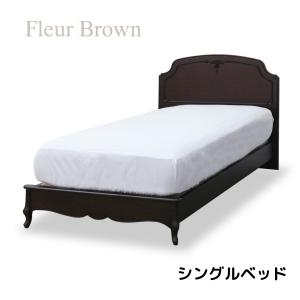 ロココ シングルベッドフレーム マットレス別 シングルベッド 猫脚 白