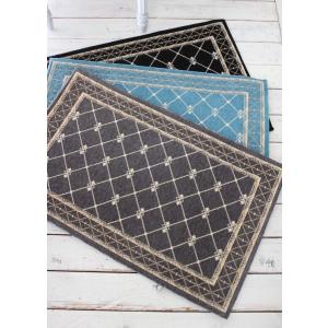 玄関マット フロアマット 50×80 グレー ブラック ブルー