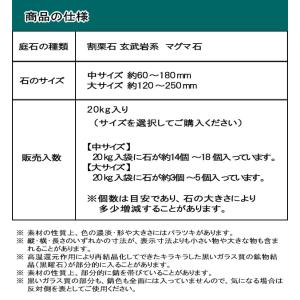 庭石 ロックガーデン 石 割栗石 黒 リアルブ...の詳細画像3