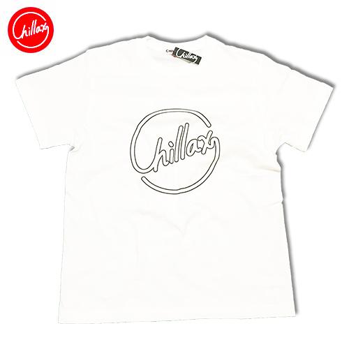 Chillax Circle フレームロゴ Tシャツ（ホワイト/ブラック）