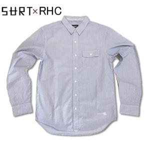 RHC Ron Herman (ロンハーマン): SURT × RHC Stripe Wash シャツ (Blue/White)｜style-store