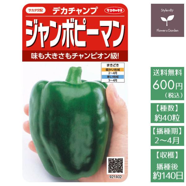 野菜の種　実咲野菜1402 ジャンボピーマンデカチャンプ