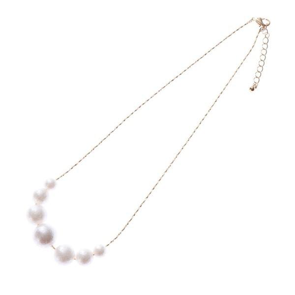 ネックレス パールネックレス コットンパール アクセサリー フェイクパール レディース