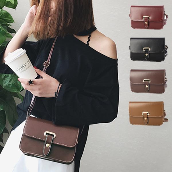 ショルダーバッグ バッグ 小さい ミニ  肩掛け 斜めがけ 無地 PUレザー 合皮 鞄 レディース