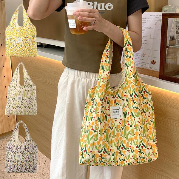 トートバッグ エコバッグ バッグ キャンバス 帆布 花柄 A4 大きい 肩掛け 鞄 レディース