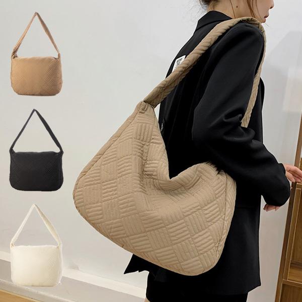 ショルダーバッグ バッグ A4 大きい 肩掛け 斜めがけ キルティング 布 バッグ　鞄 レディース