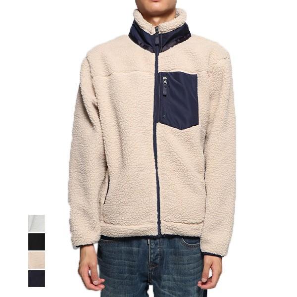 ジャケット ブルゾン ボアジャケット 防風 ジップアップブルゾン ポケット アウター メンズ セール...