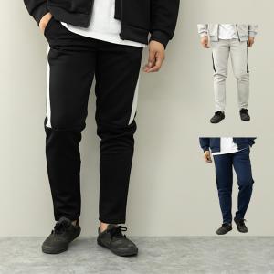 トラックパンツ ロングパンツ スポンジ エンボス サイドライン  12分丈 パンツ ボトムス メンズ｜styleblock